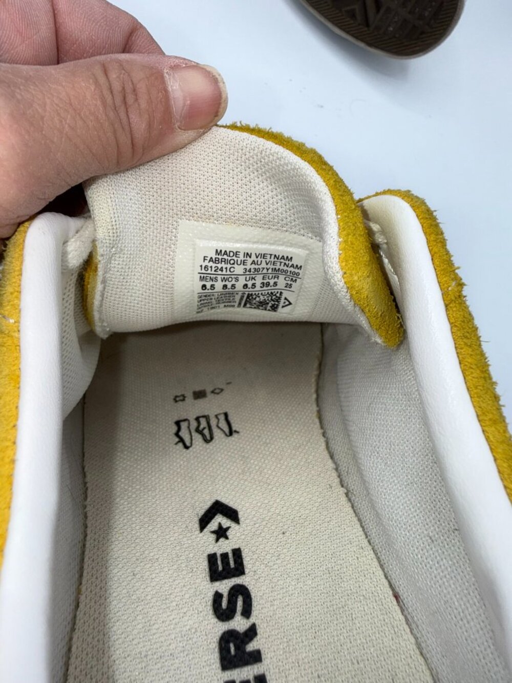 Converse One Star Suede Sneakers Yellow Gold Men's Size 6.5 Low Top - Picture 10 of 10